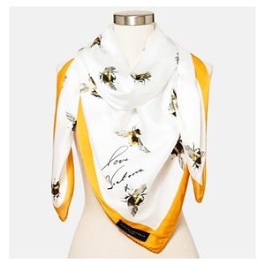 Victoria Beckham Target Bee Scarf Marigold Trim